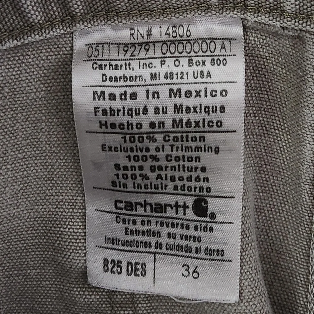 Vintage Carhartt Washed Duck Work Shorts Mens 36 Tan Canvas B25 DES Workwear